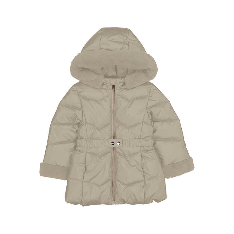 Mayoral metalic winterjas taupe
