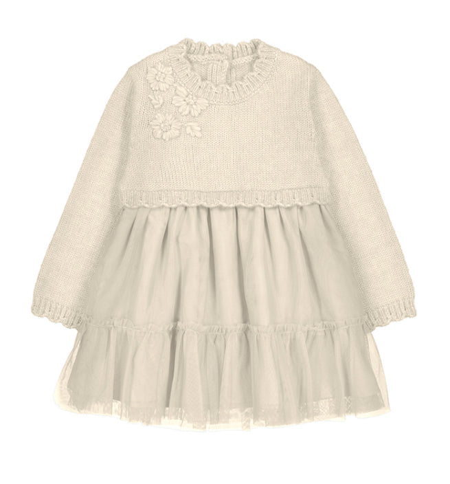 Mayoral jurk gebreid met tulle