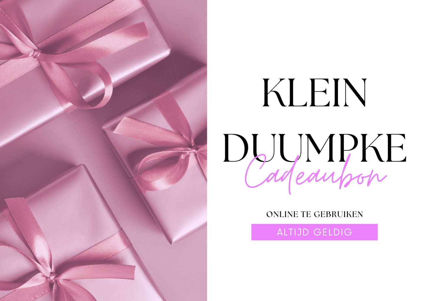 Klein Duumpke Online Cadeaubon