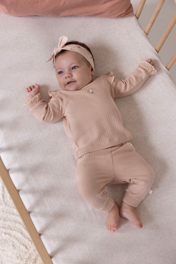 Feetje longsleeve rib sweet poppy