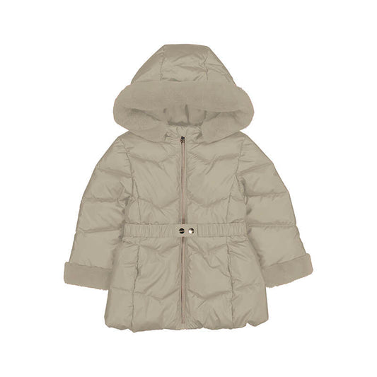 Mayoral metalic winterjas taupe
