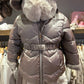 Mayoral metalic winterjas taupe