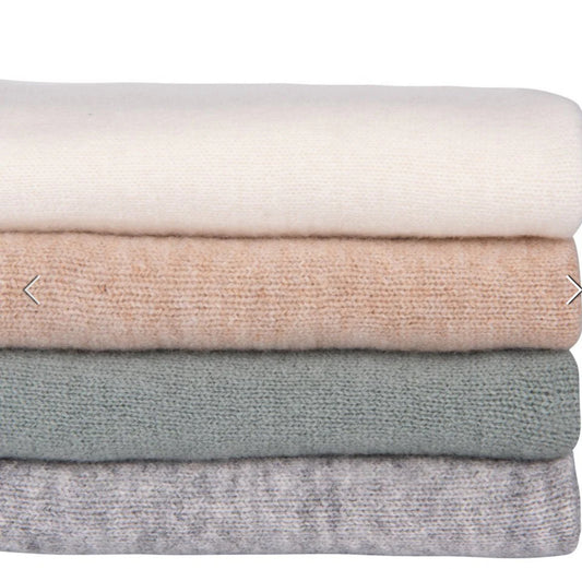 Mialie deken/badcape beige