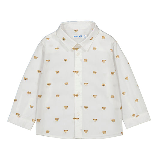 Mayoral blouse met beren kopjes