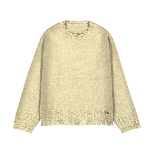 Mayoral pullover beige met lurex (kleur is taupe)