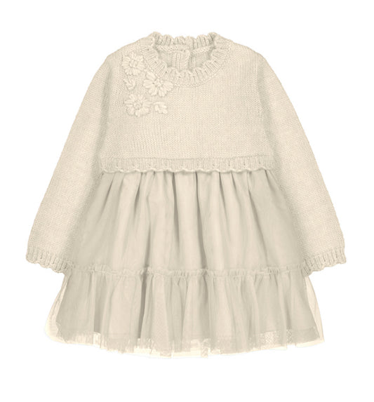 Mayoral jurk gebreid met tulle