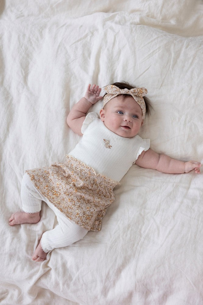 Feetje legging pointelle Flower